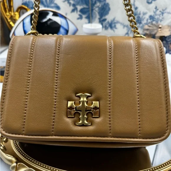 🆕 TORY BURCH 🧿 NWOT Kira Chain Shoulder Bag, Toasted Sesame - AUTHENTICATED - Picture 8 of 16